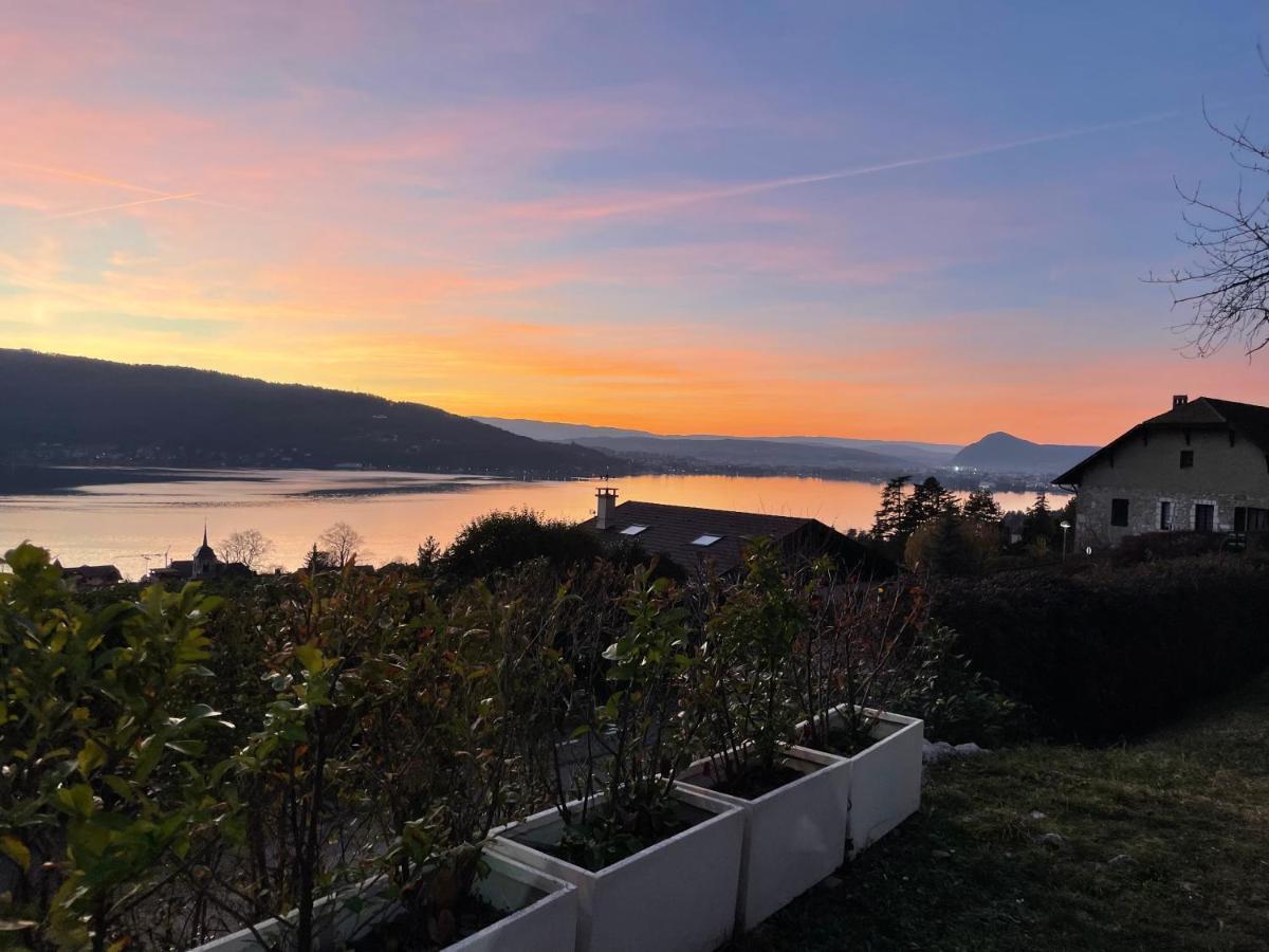 Maisonnette Vue Panoramique Lac D'Annecy Veyrier-du-Lac Exteriér fotografie