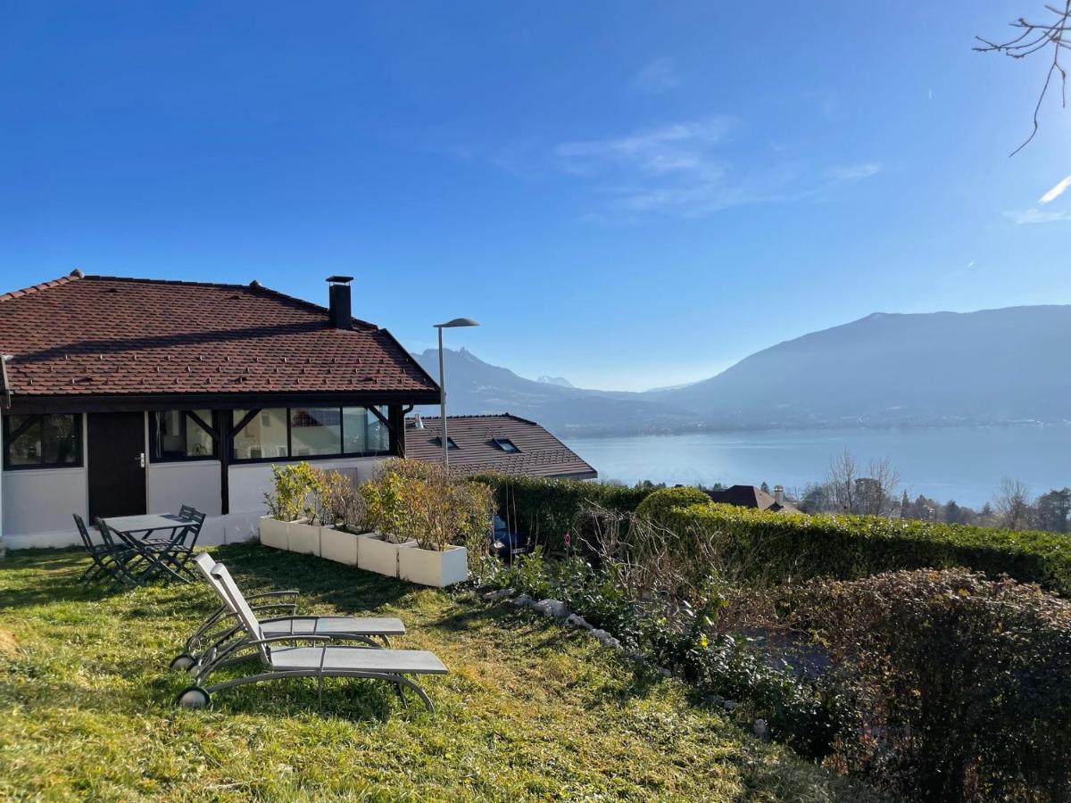 Maisonnette Vue Panoramique Lac D'Annecy Veyrier-du-Lac Exteriér fotografie