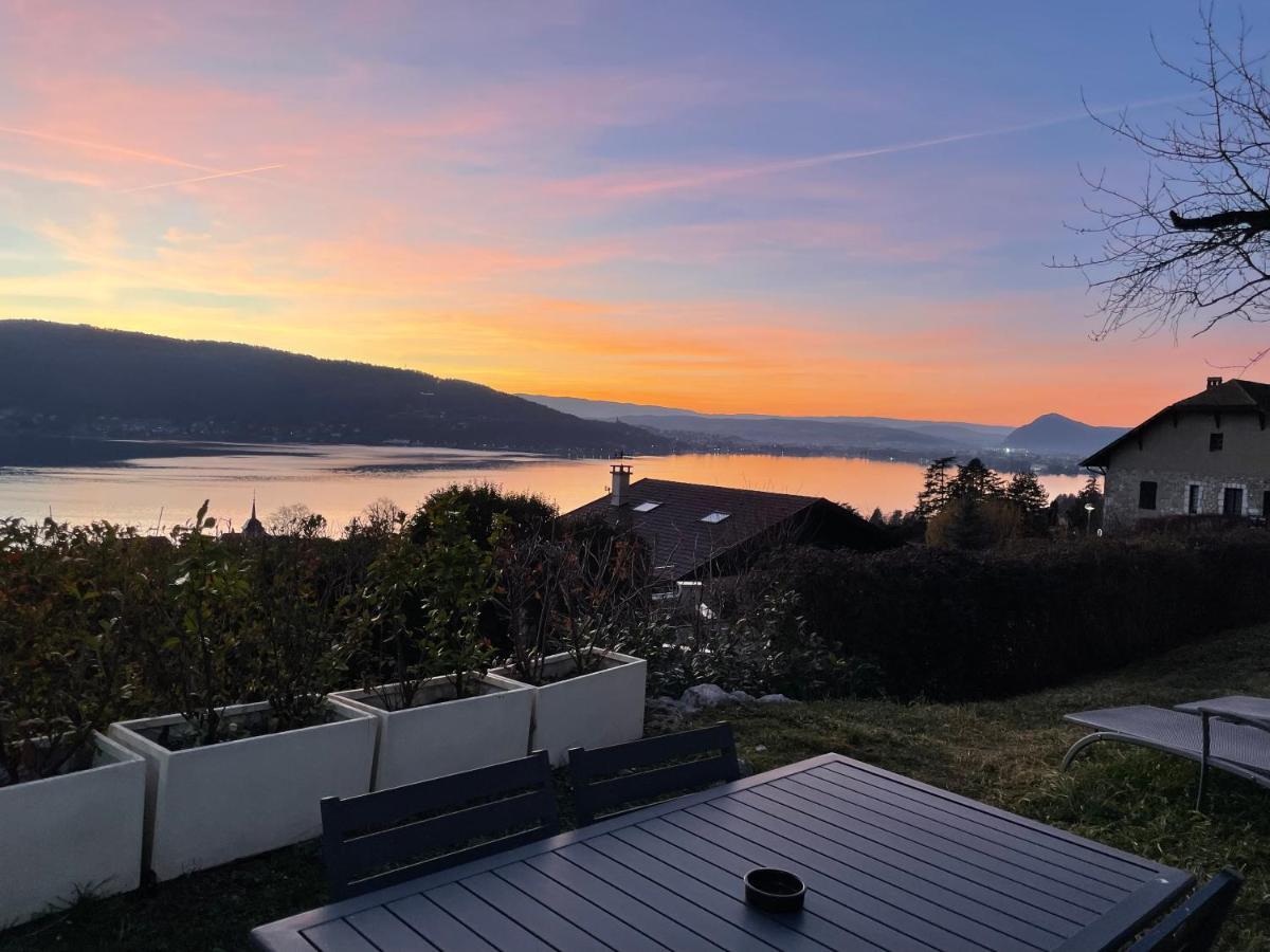 Maisonnette Vue Panoramique Lac D'Annecy Veyrier-du-Lac Exteriér fotografie